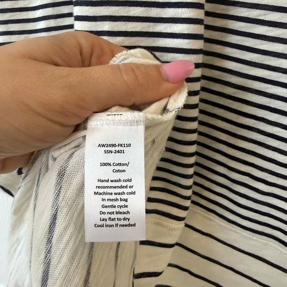 ATM Variegated Stripe Short Sleeve T-Shirt Dress NWT - Picture 13 of 13